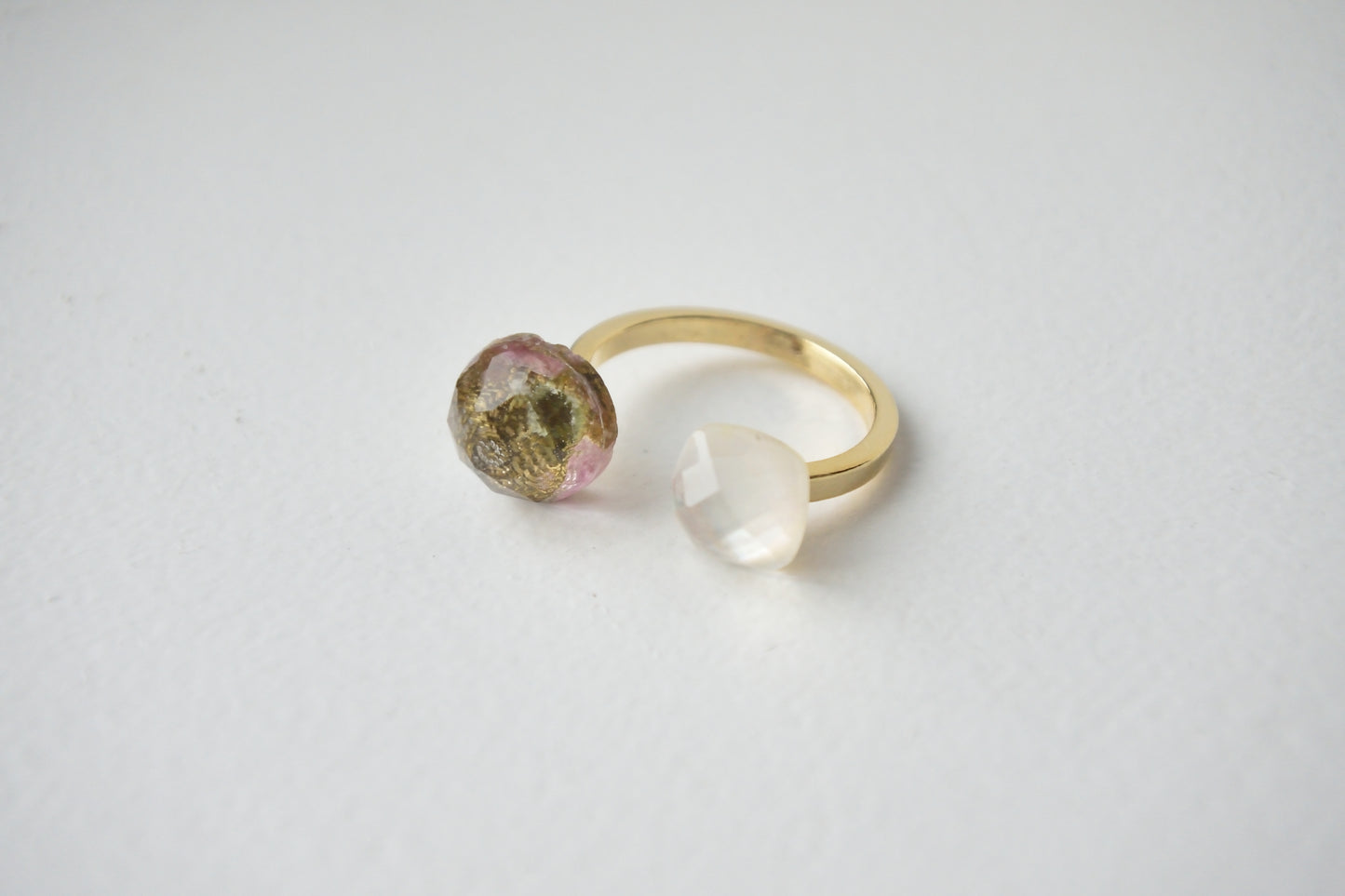 Claude Monet "Water Lilies" Adjustable Double Gemstone Ring - A2