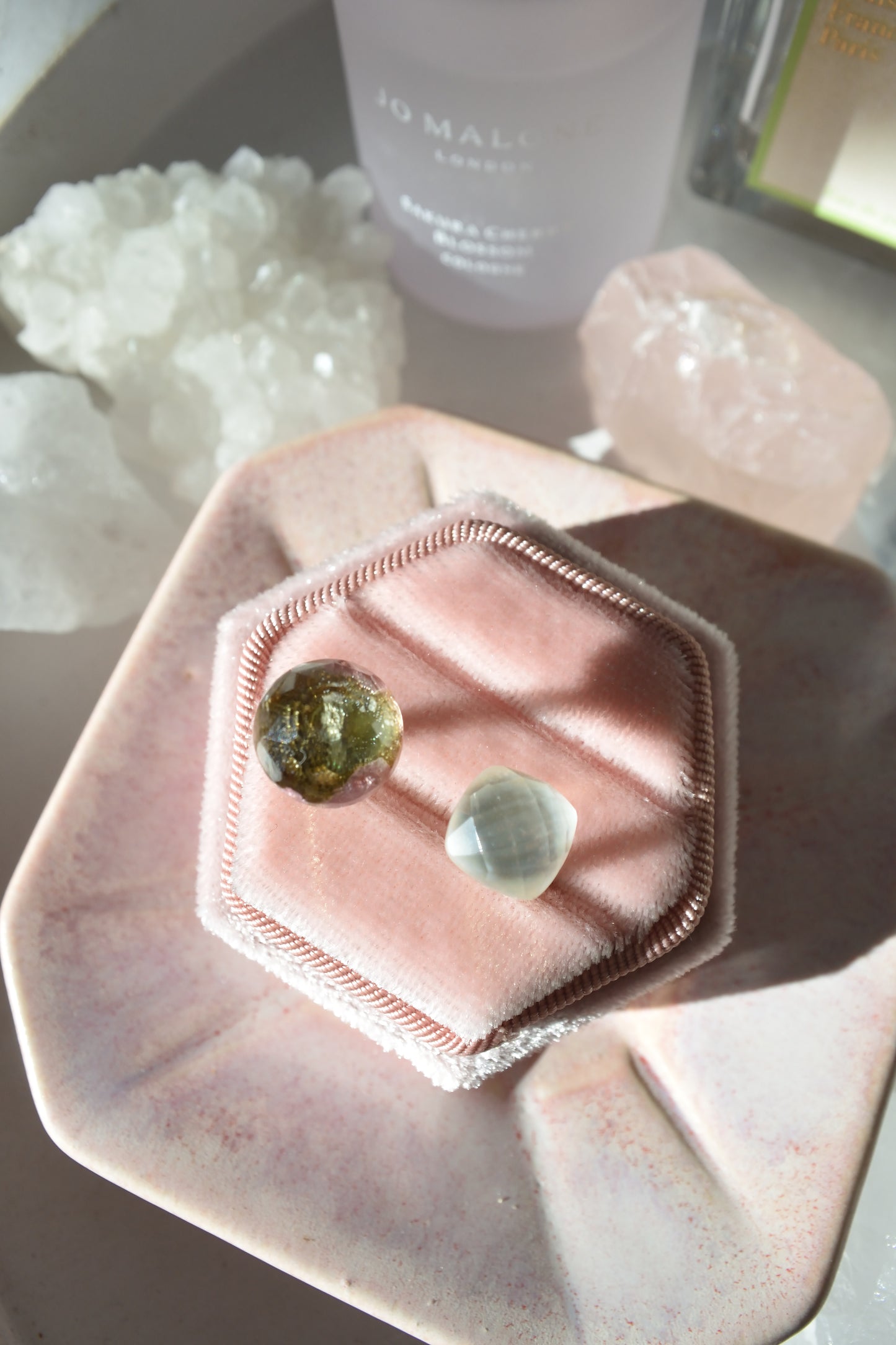 Monet’s "Water Lilies" Adjustable Double Gemstone Ring - A1