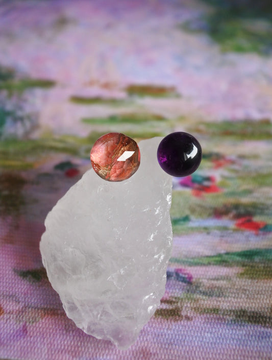 Monet’s "Water Lilies" Adjustable Double Gemstone Ring - C2