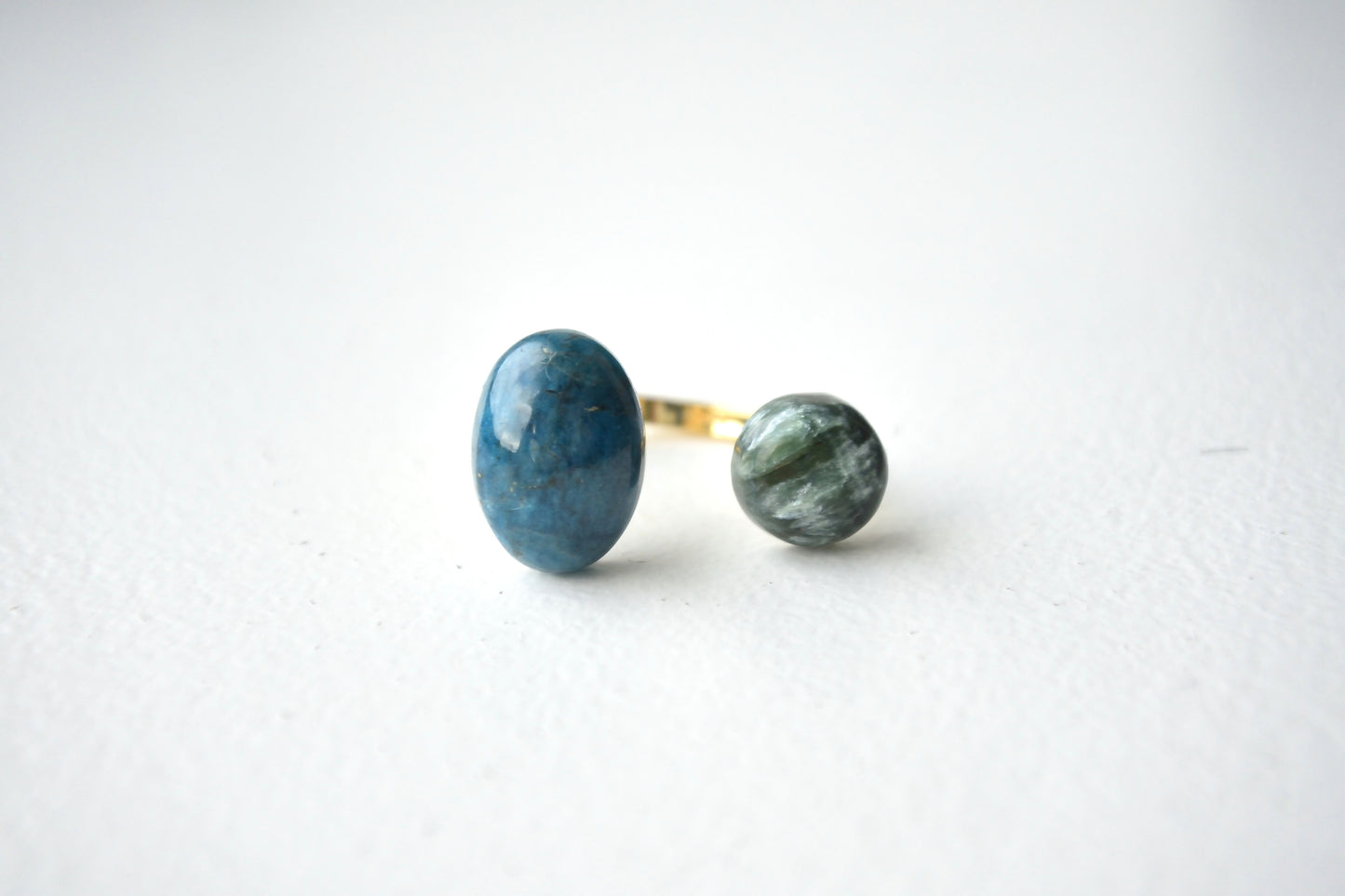 Claude Monet "Water Lilies" Adjustable Double Gemstone Rings