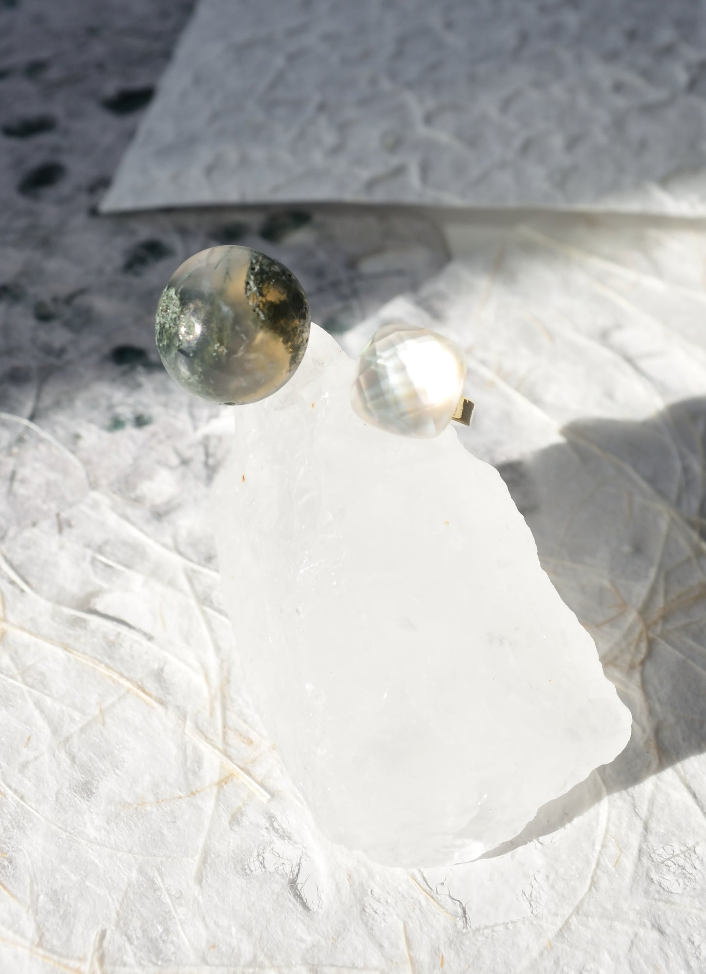 Claude Monet "Morning on the Seine near Giverny" Adjustable Double Gemstone Ring  - 1